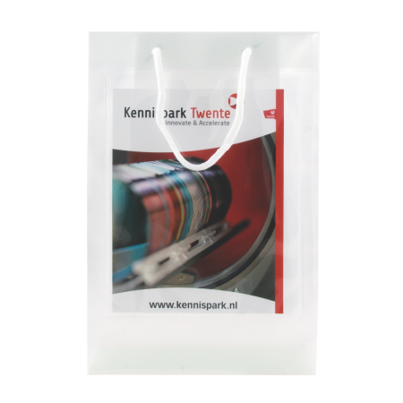 Tragetasche transparent mit 2 Fenstern A5