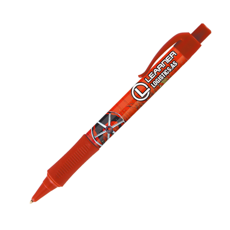 KEA Kugelschreiber mit 4-c-Druck all-over Griffzone und Beschläge farbig