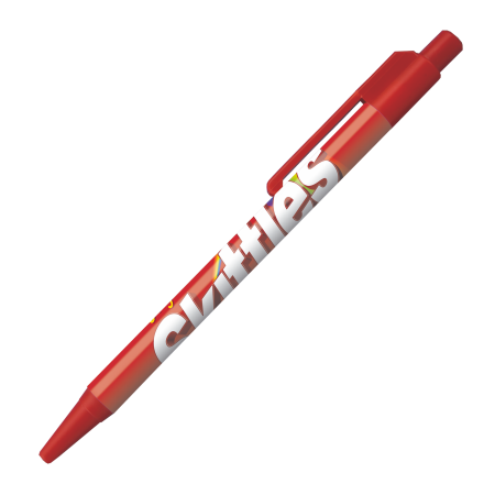 BATAM Kugelschreiber mit farbigen Beschlägen bis 4c-Druck all-over