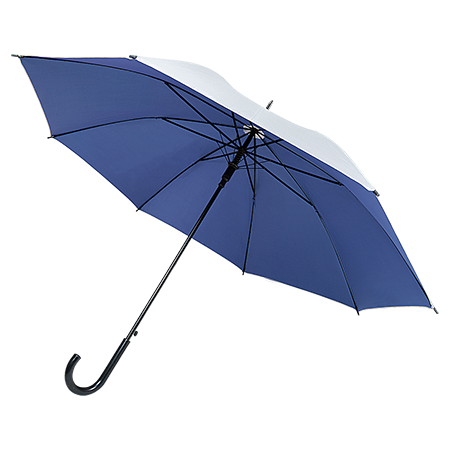 Regenschirm Automatik Kunststoff Griff Aussenseite silber Innenseite farbig, P-190T, Ø 105 cm