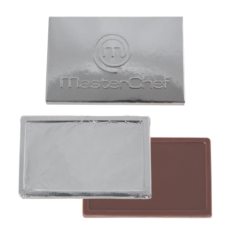 Schokoladentafel Kreditkarte in Umschlag mit Prägung